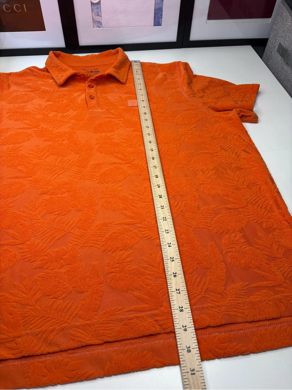 Snoop Dogg Men's Jacquard Terry Short Sleeve Polo Shirt  Like New 3XL Tropical